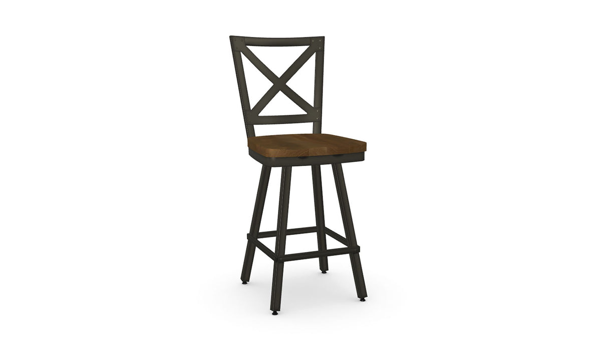 kent swivel stool (wood seat)