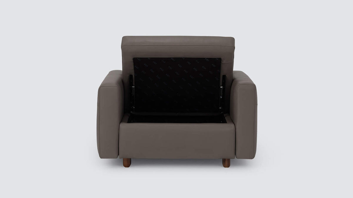 reva storage chair - leather