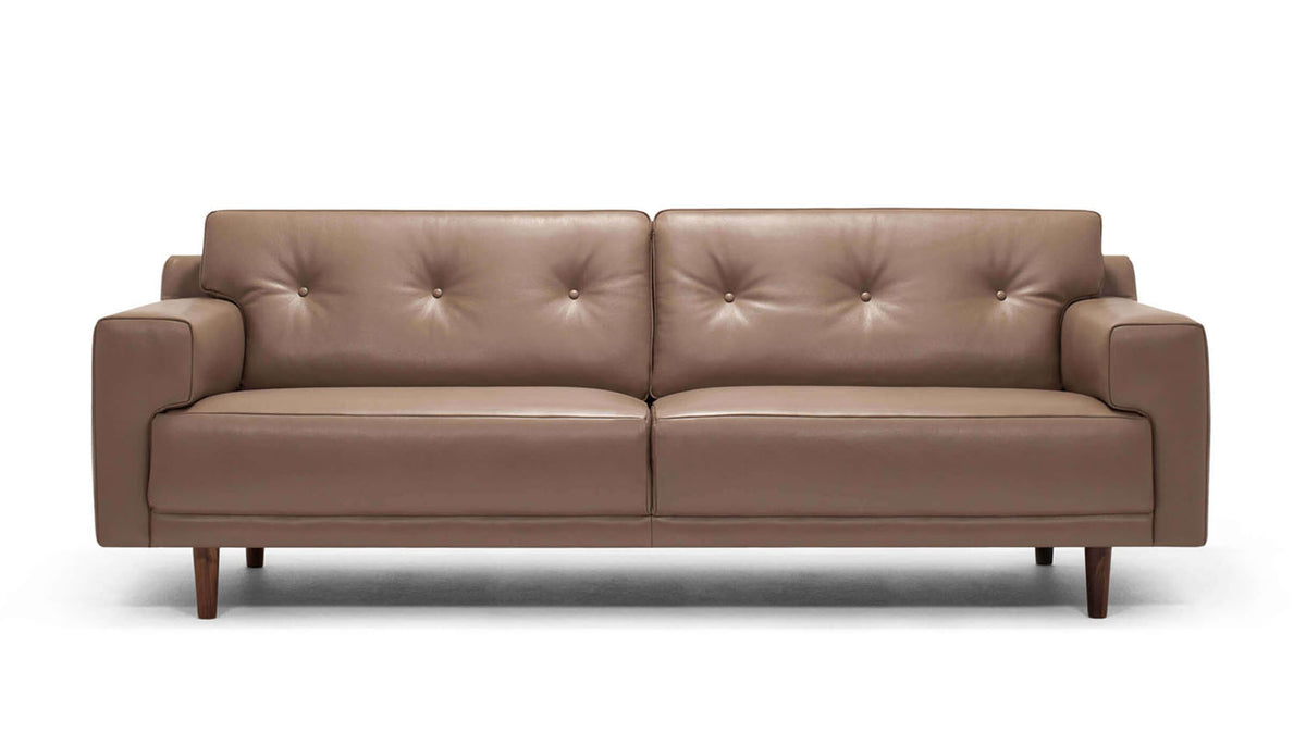 remi 87&quot; sofa (button) - leather