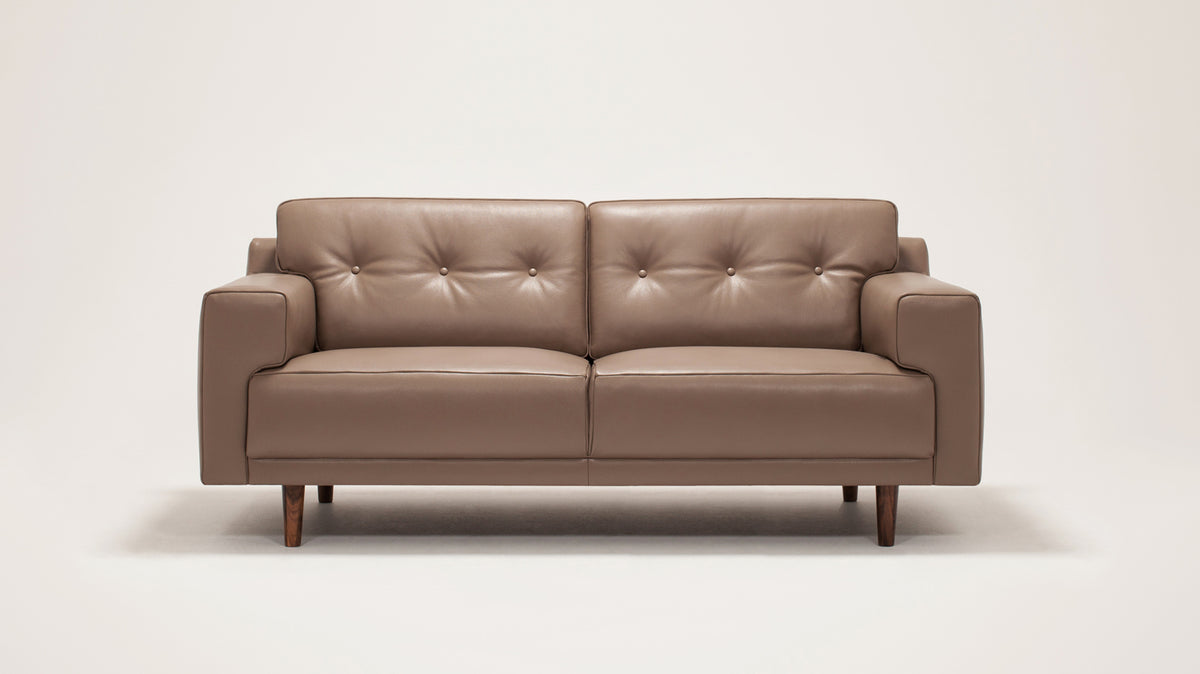 remi loveseat (button) - leather