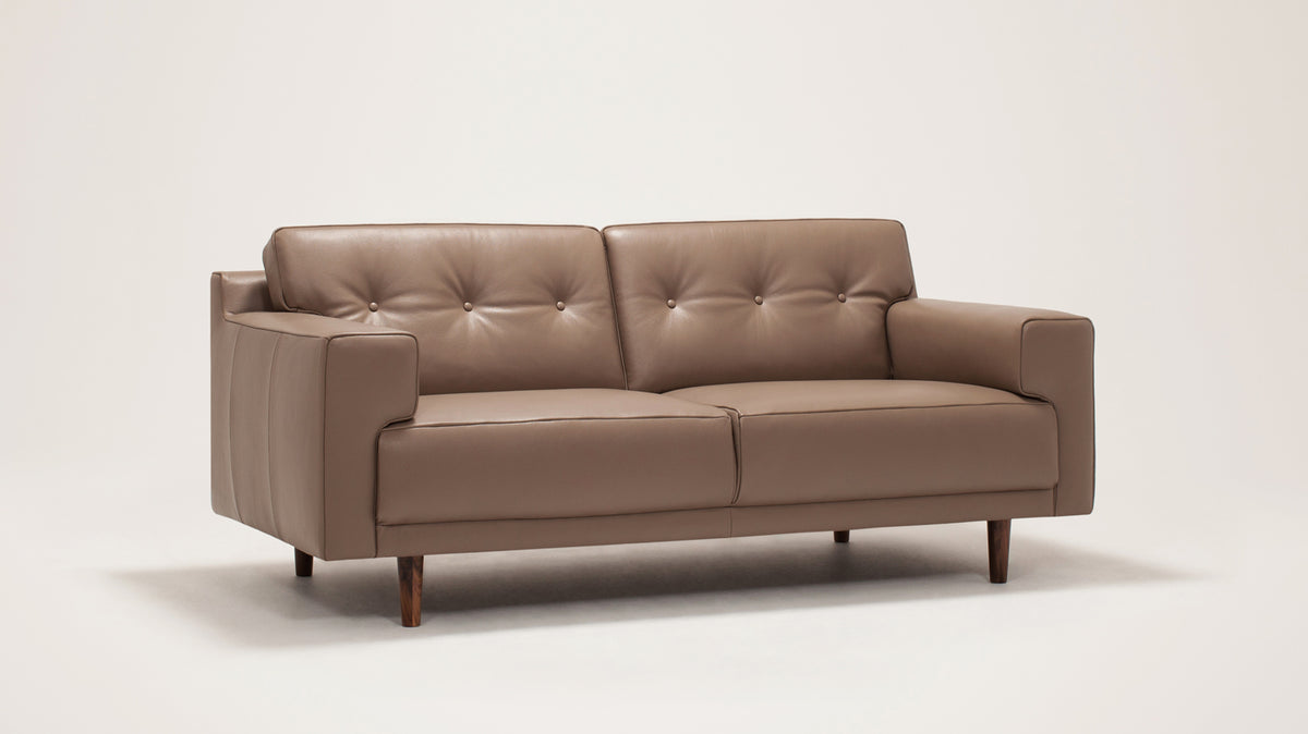 remi loveseat (button) - leather