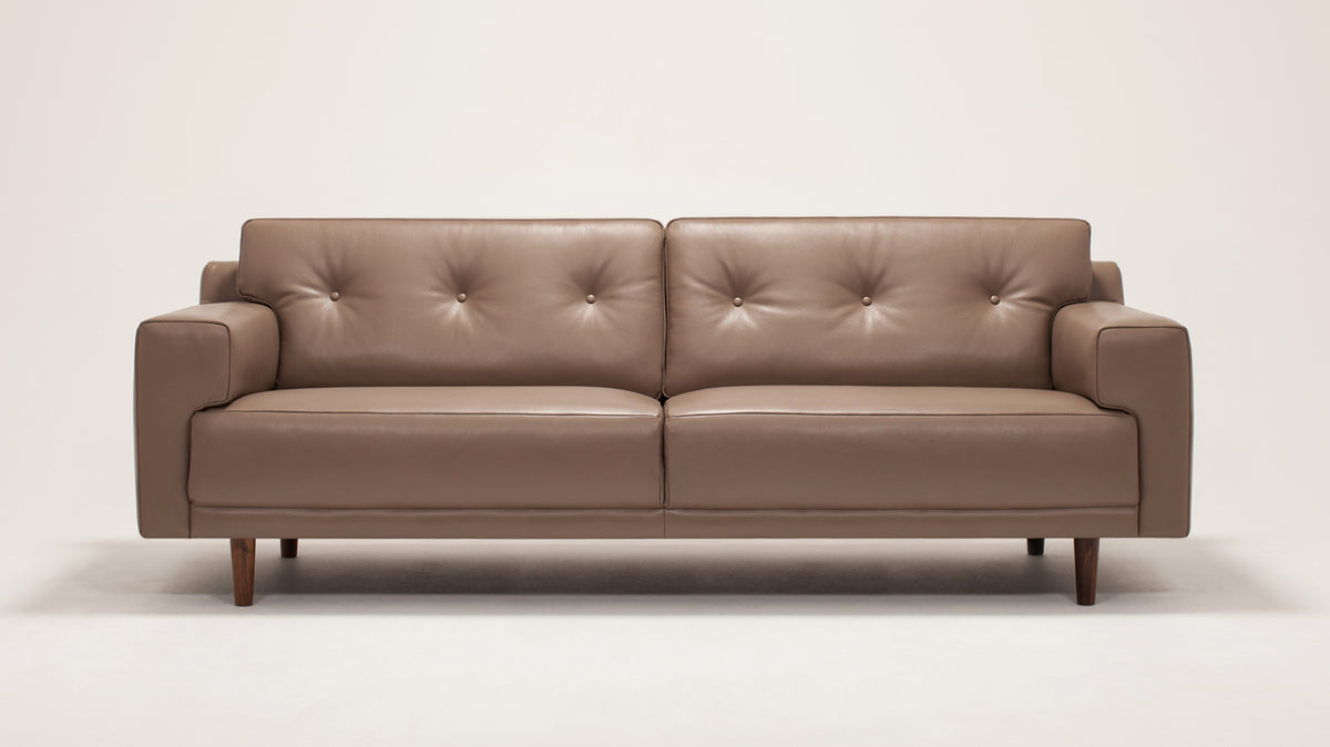 remi 87&quot; sofa (button) - leather