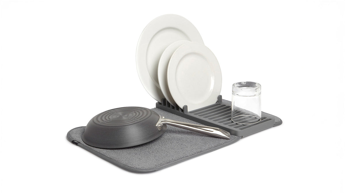 udry mini dish drying rack with mat