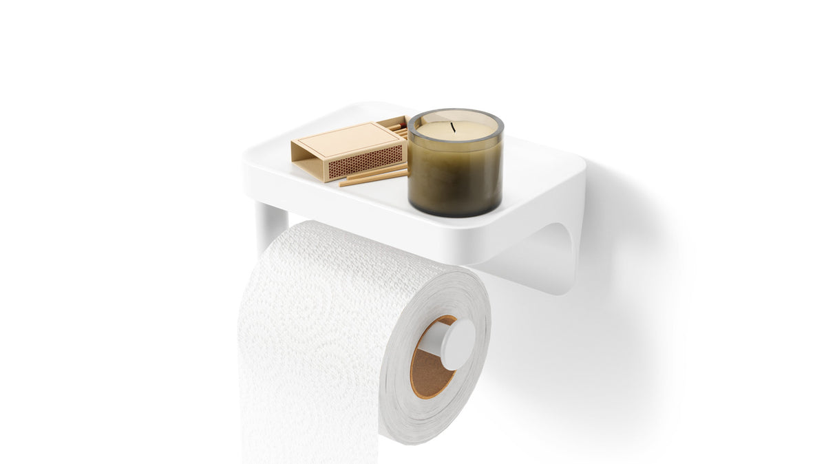 flex adhesive toilet paper holder