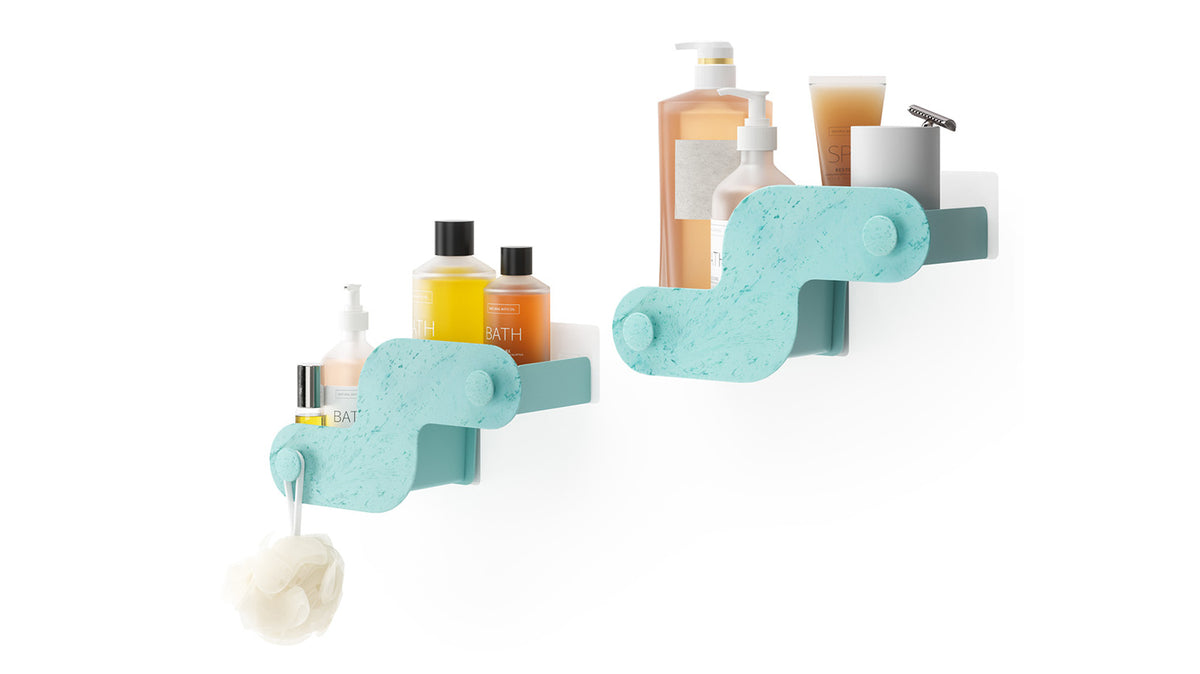 nami adhesive shower bins