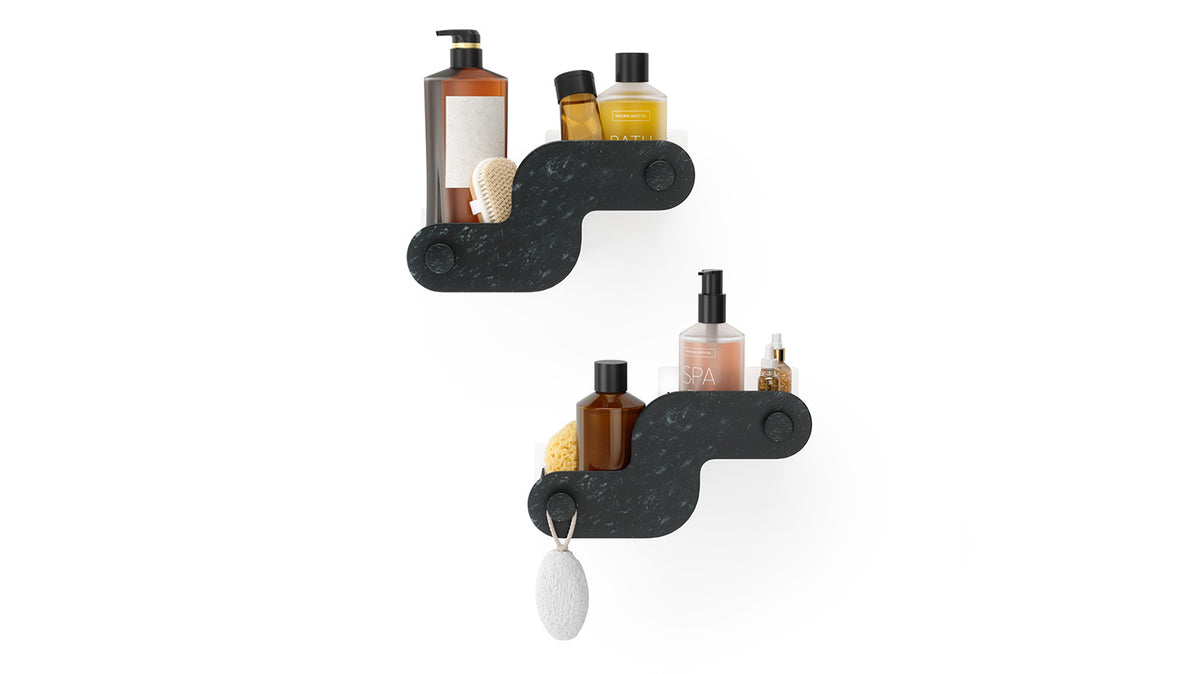 nami adhesive shower bins