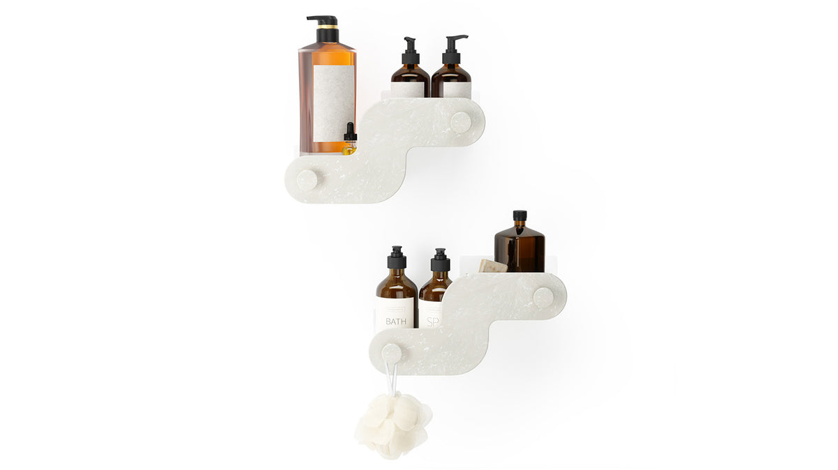 nami adhesive shower bins