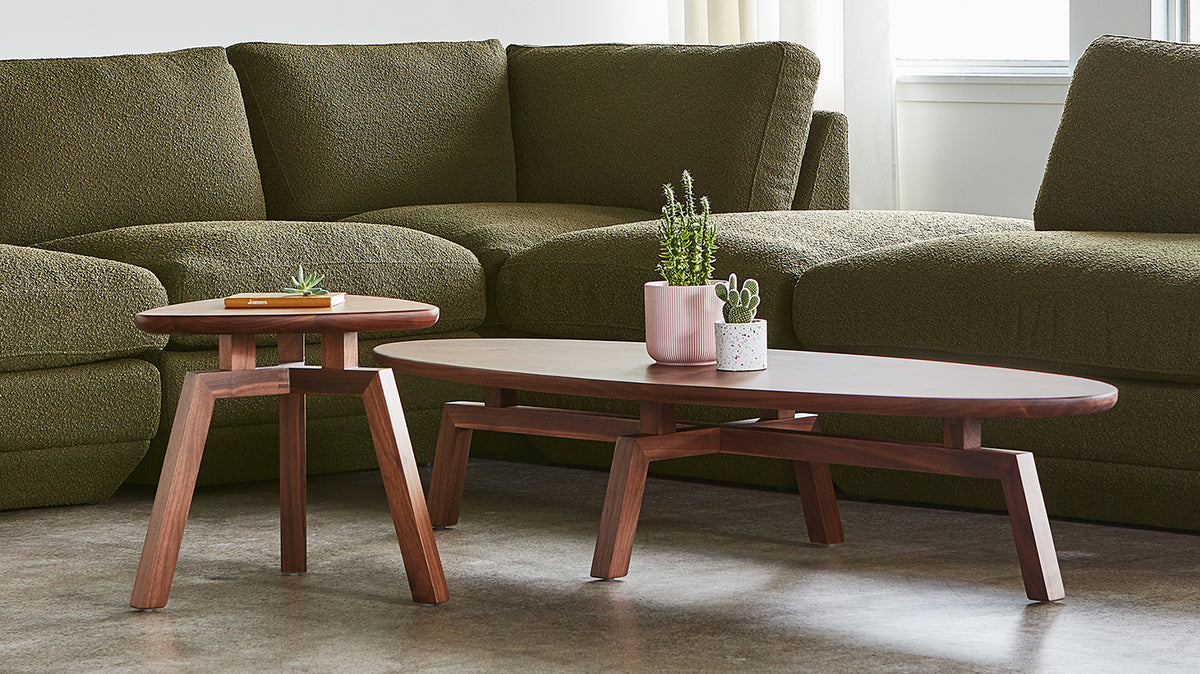 solana oval coffee table