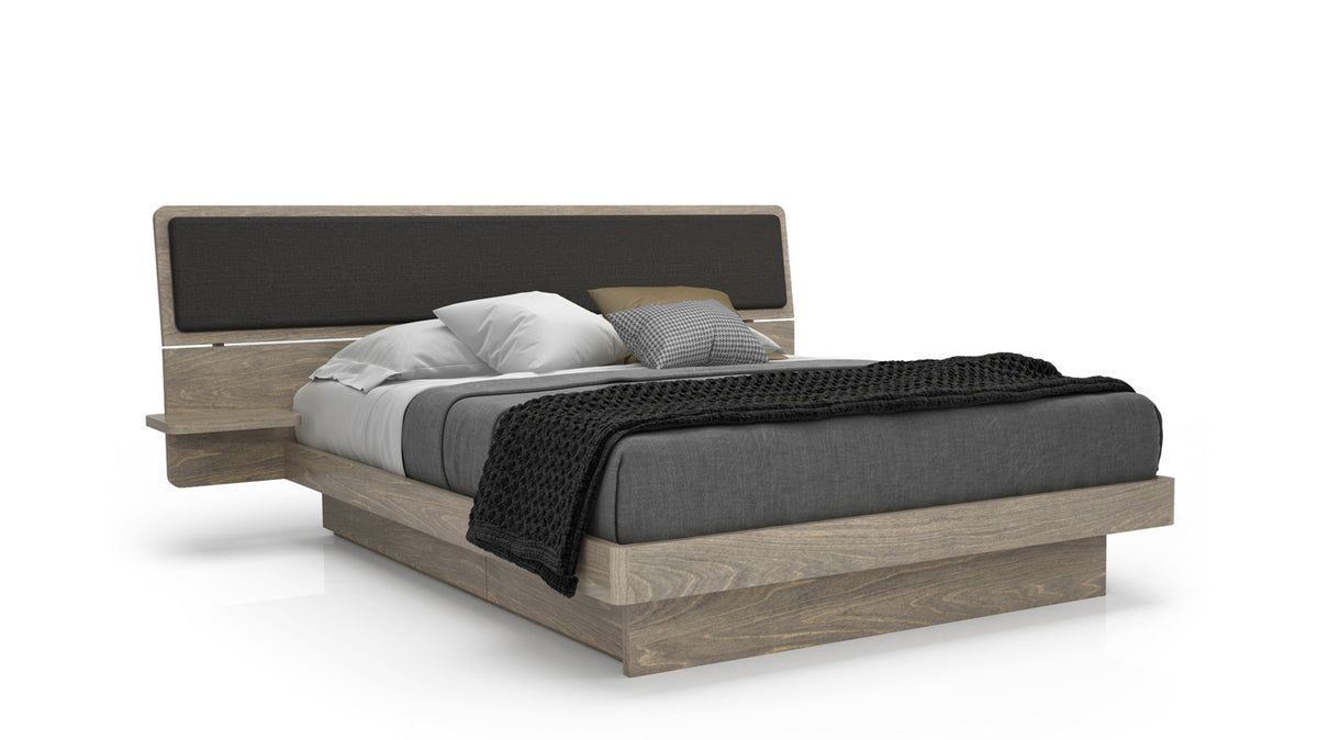 alma extended storage bed (upholstered headboard)