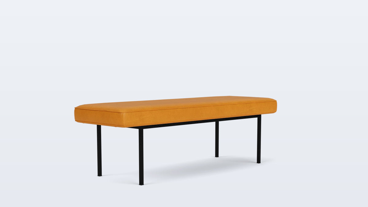 bank bench (plain) - leather