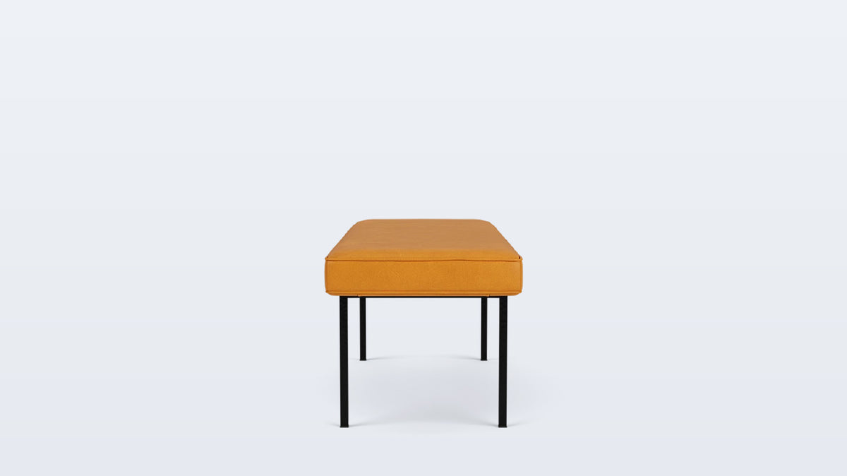 bank bench (plain) - leather