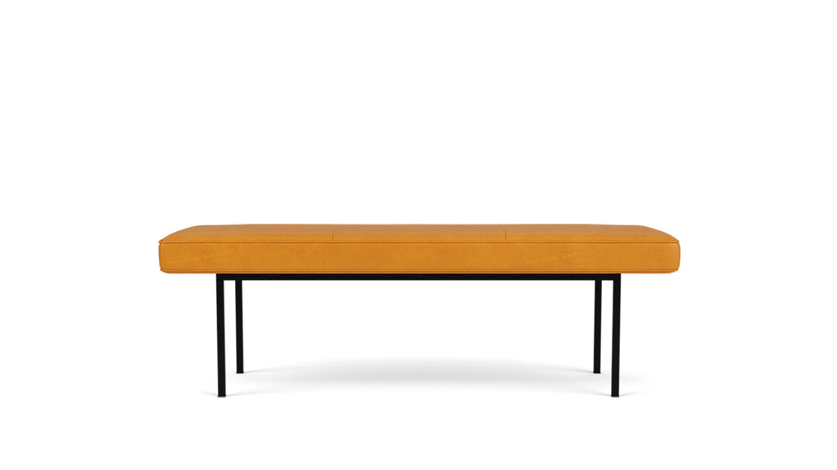 bank bench (plain) - leather