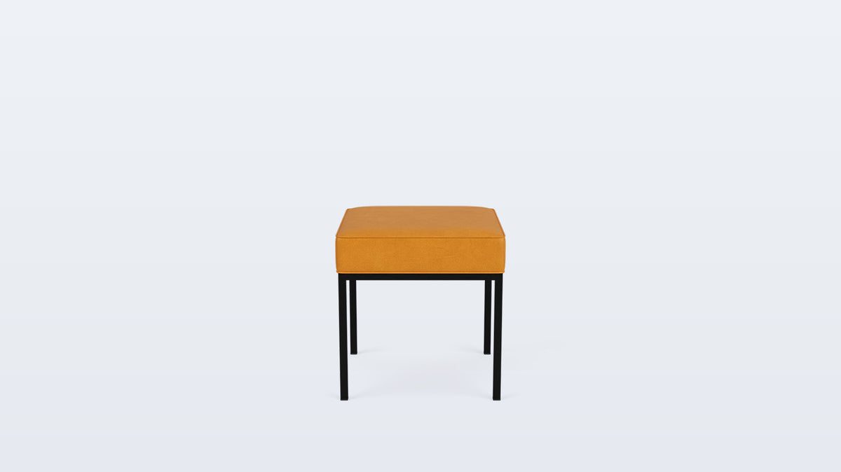 bank stool (plain) - leather