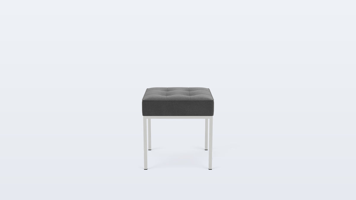 bank stool (tufted) - fabric