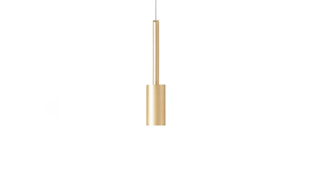 Slimline Single Pendant Lamp (Brass)