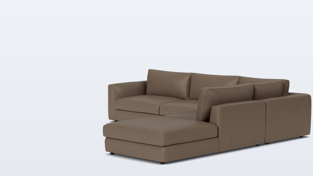 cello 3-piece sectional - leather