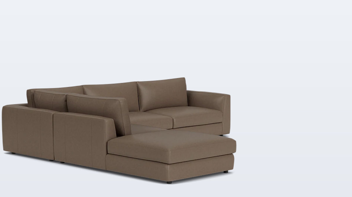 cello 3-piece sectional - leather