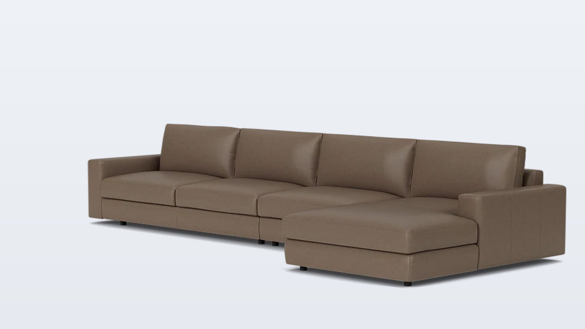 cello 3-piece sectional - leather