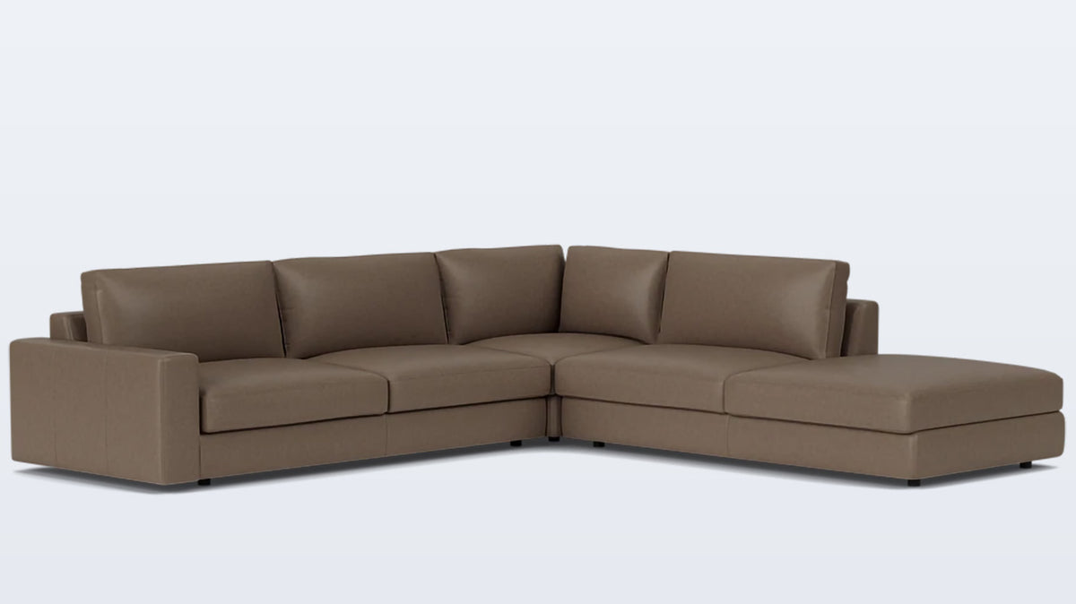 cello 3-piece sectional - leather