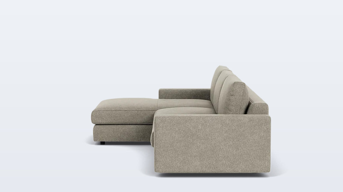 cello plush 2-piece sectional - fabric