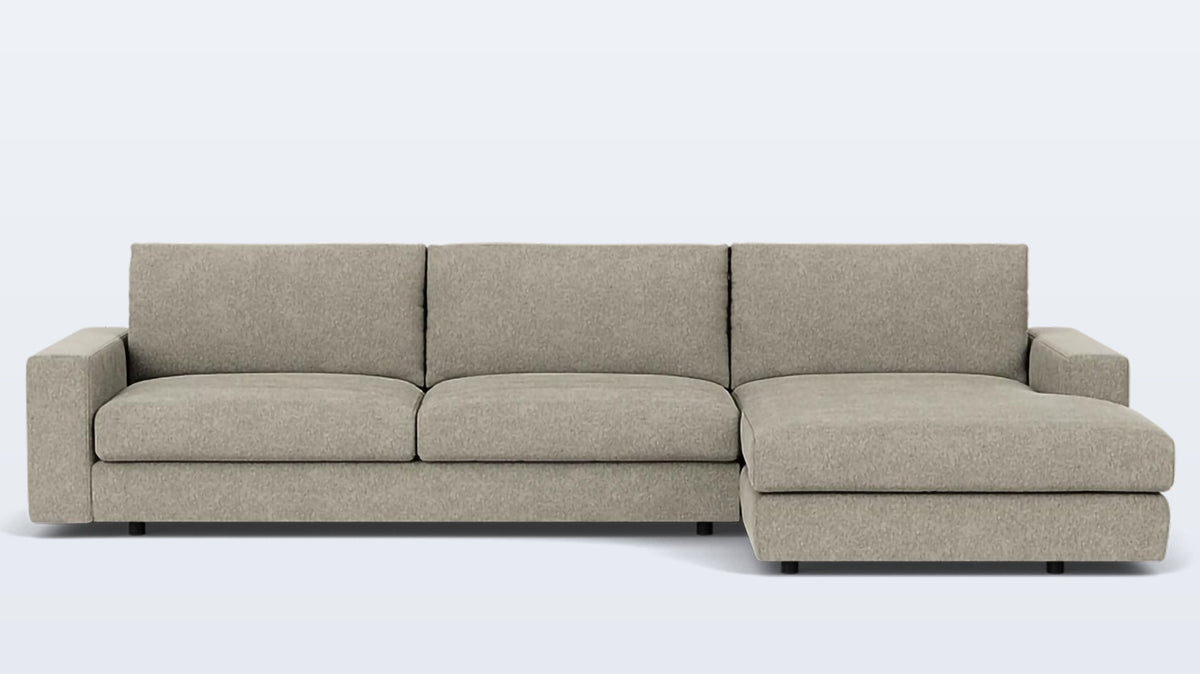 cello plush 2-piece sectional - fabric