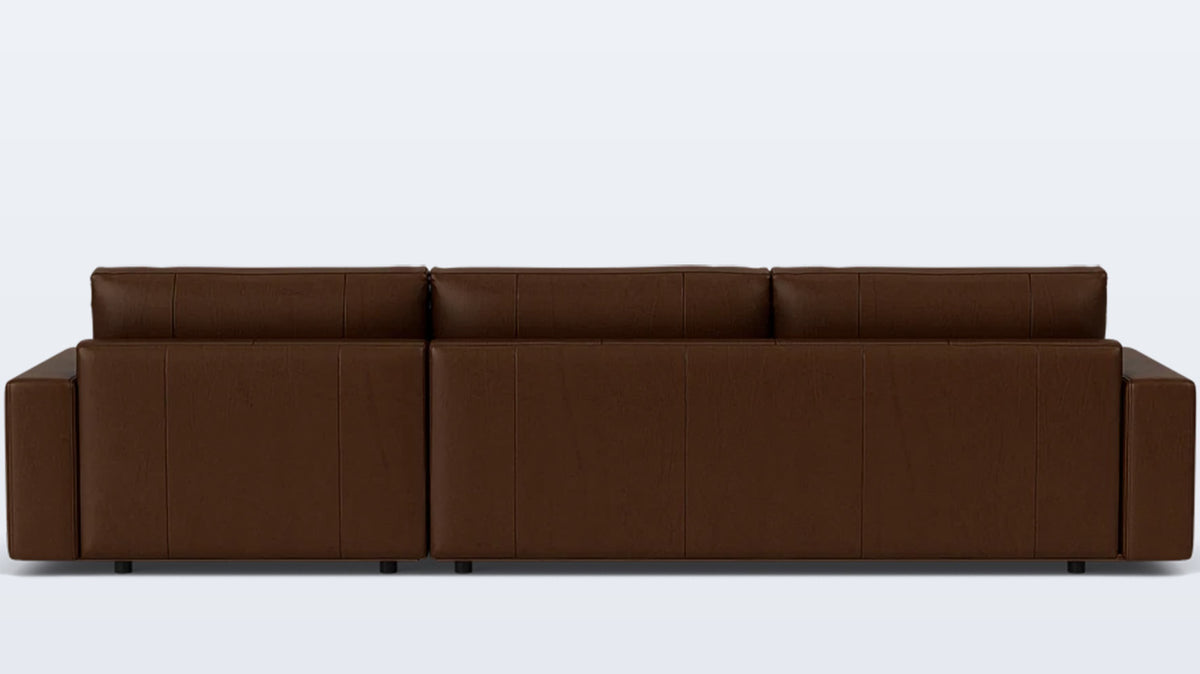 cello plush 2-piece sectional - leather