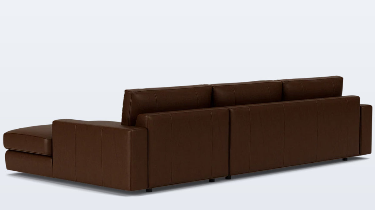 cello plush 2-piece sectional - leather