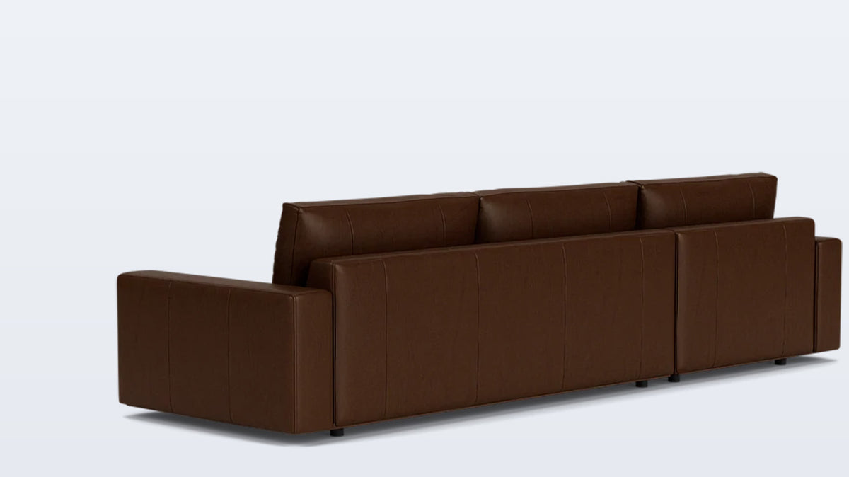 cello plush 2-piece sectional - leather