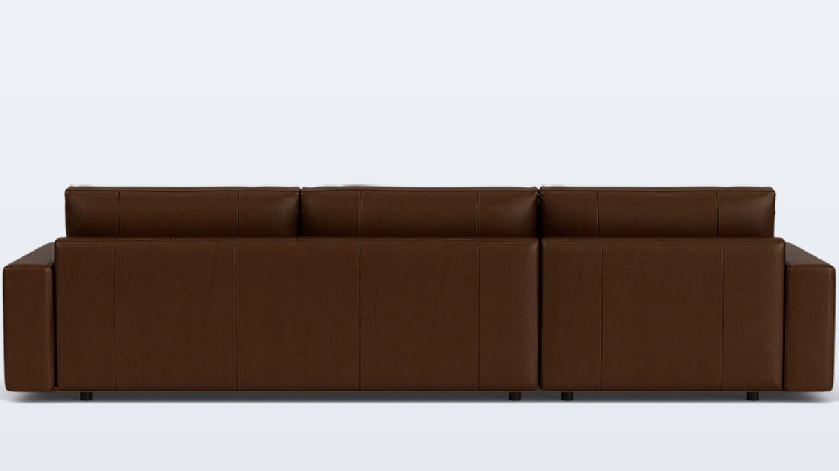 cello plush 2-piece sectional - leather