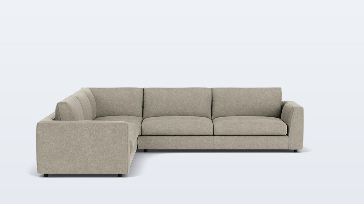 cello plush 3-piece sectional - fabric