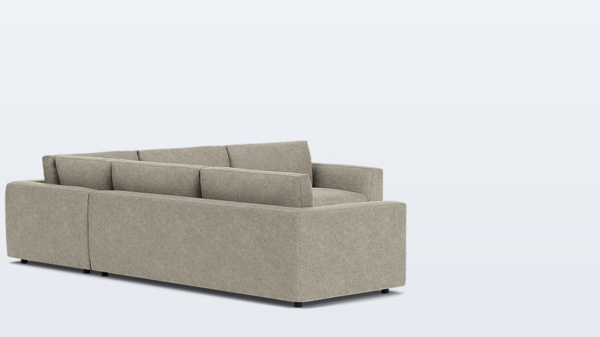 cello plush 3-piece sectional - fabric