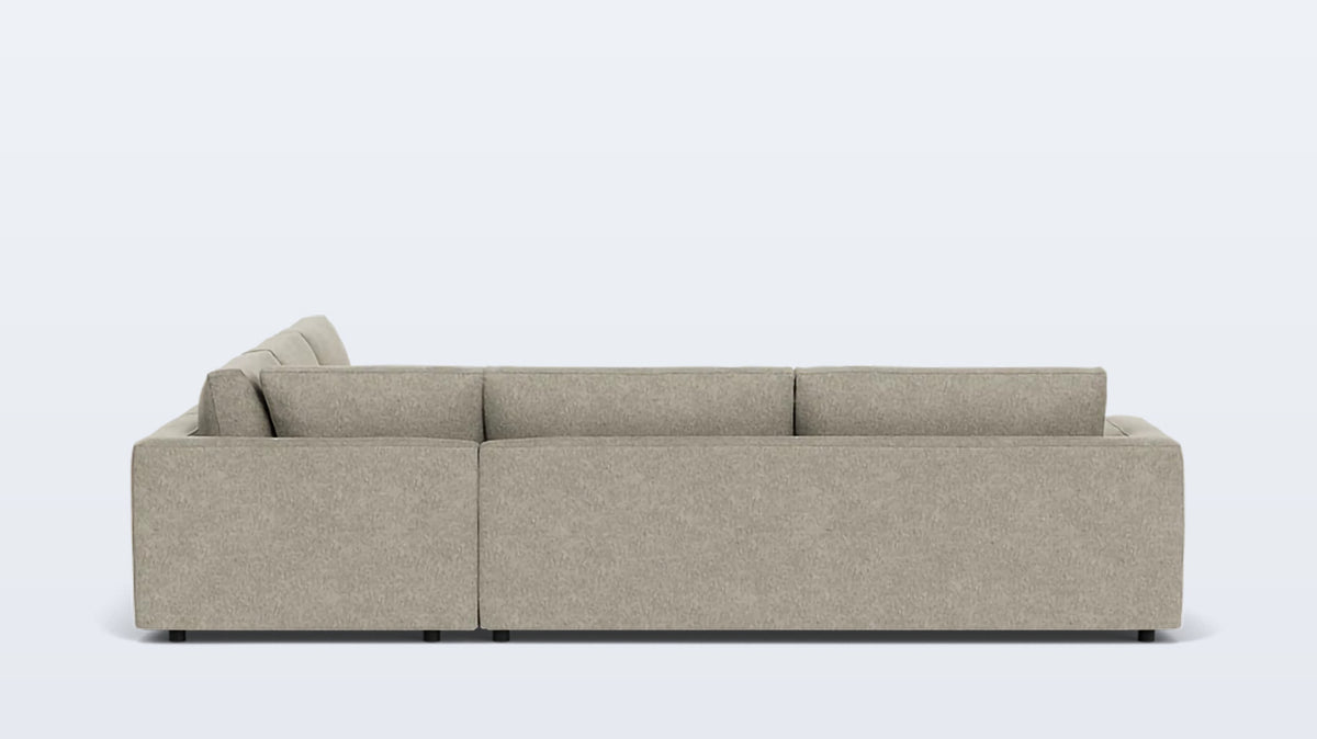 cello plush 3-piece sectional - fabric