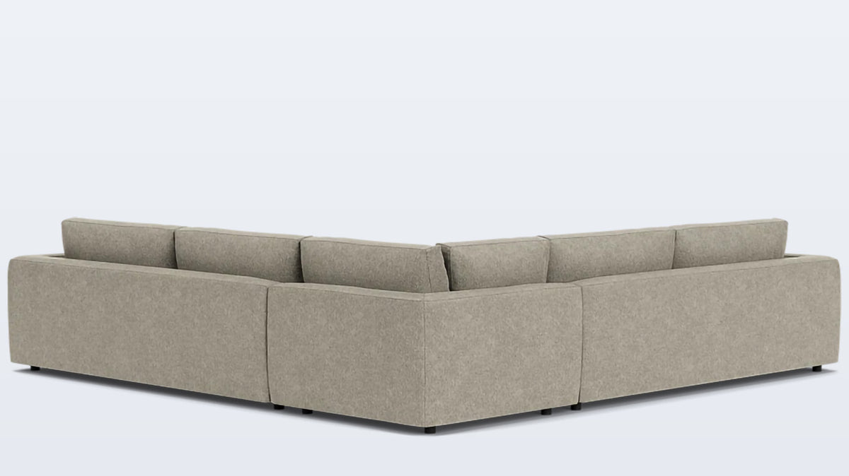 cello plush 3-piece sectional - fabric