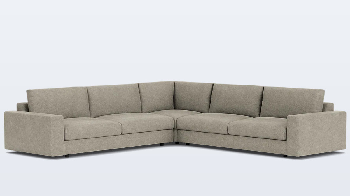 cello plush 3-piece sectional - fabric