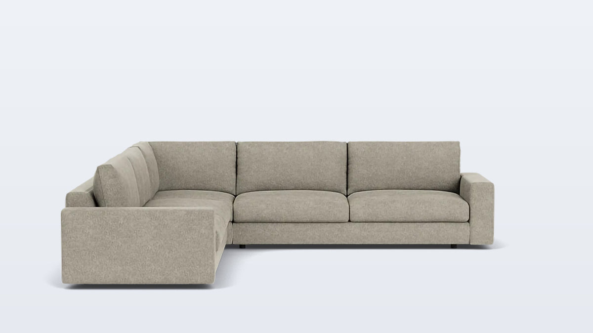 cello plush 3-piece sectional - fabric