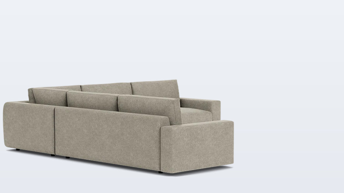 cello plush 3-piece sectional - fabric