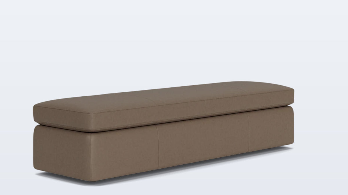 cello large storage bench - leather