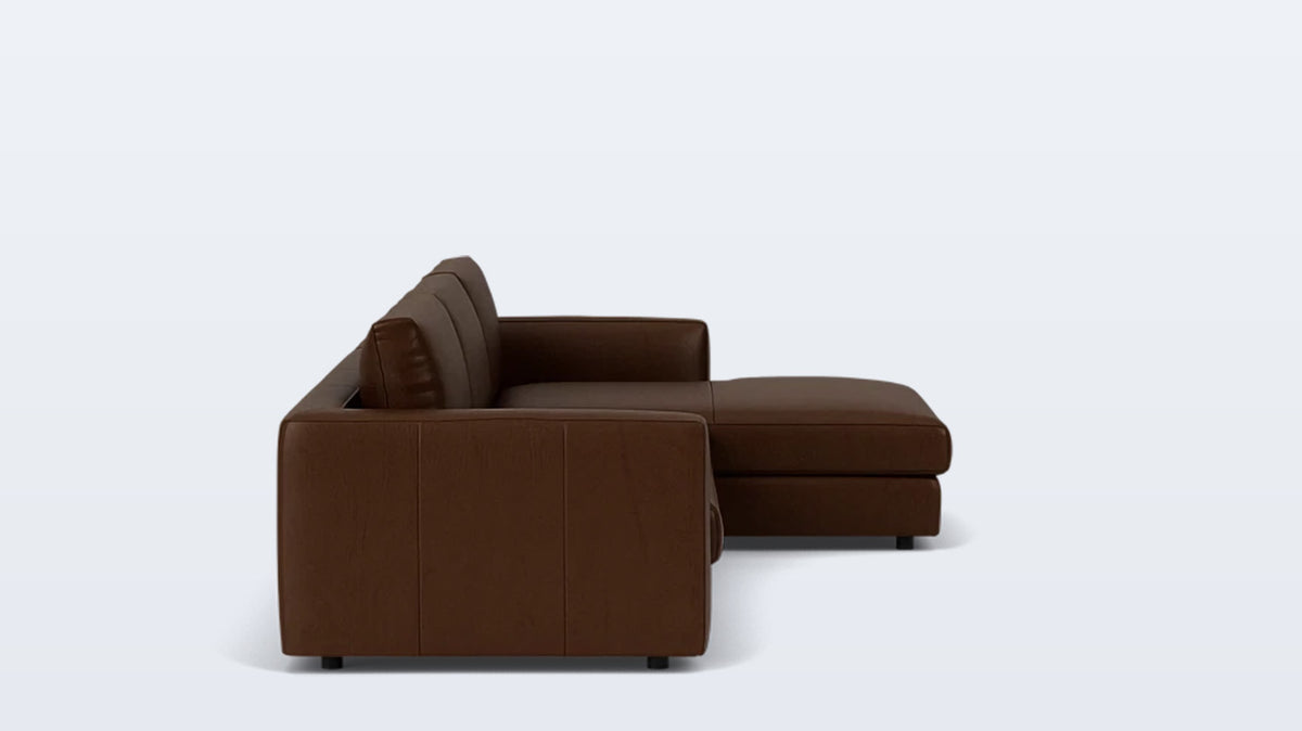 cello plush 2-piece sectional - leather