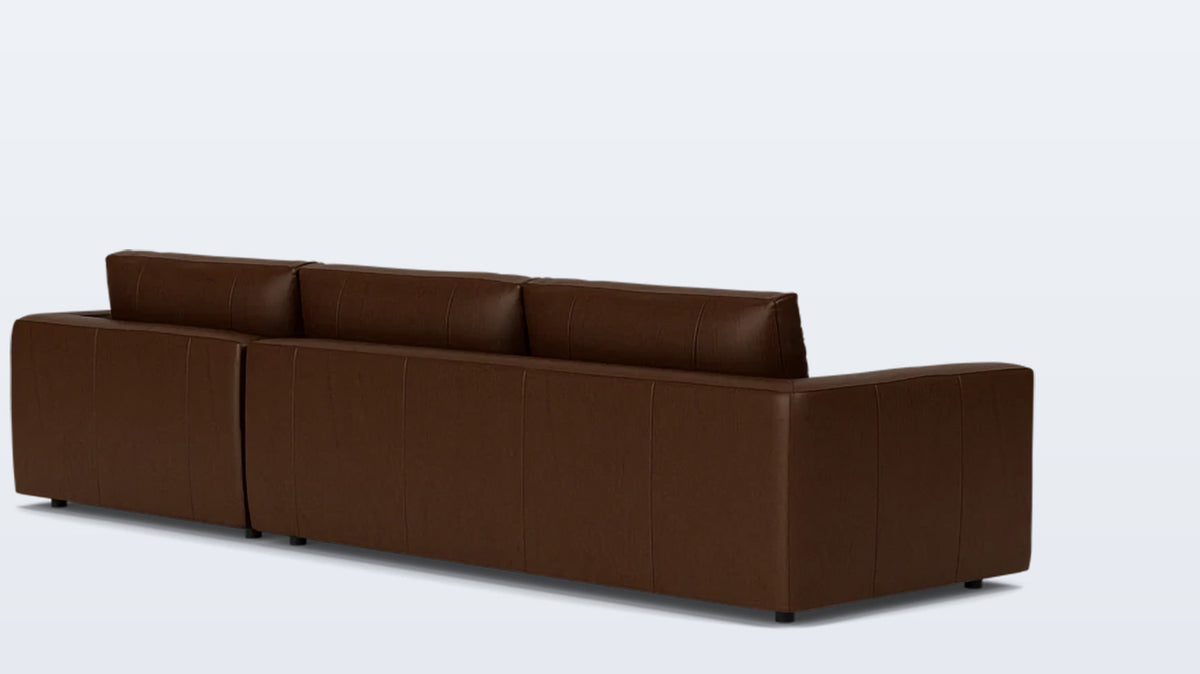 cello plush 2-piece sectional - leather