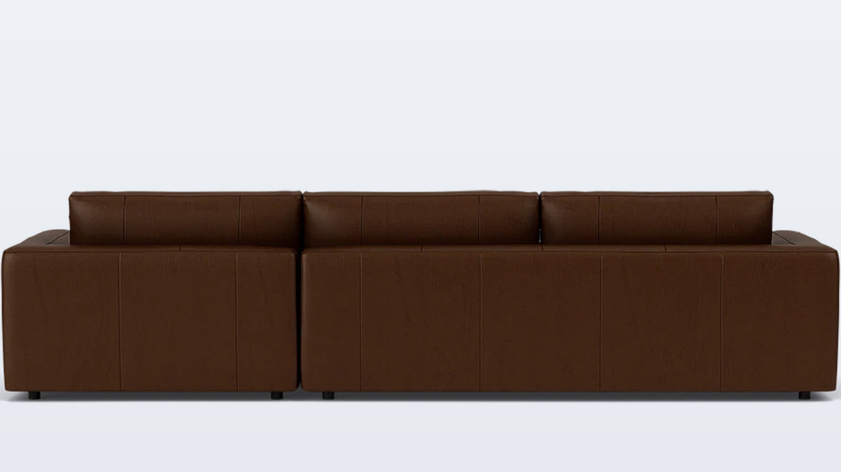 cello plush 2-piece sectional - leather