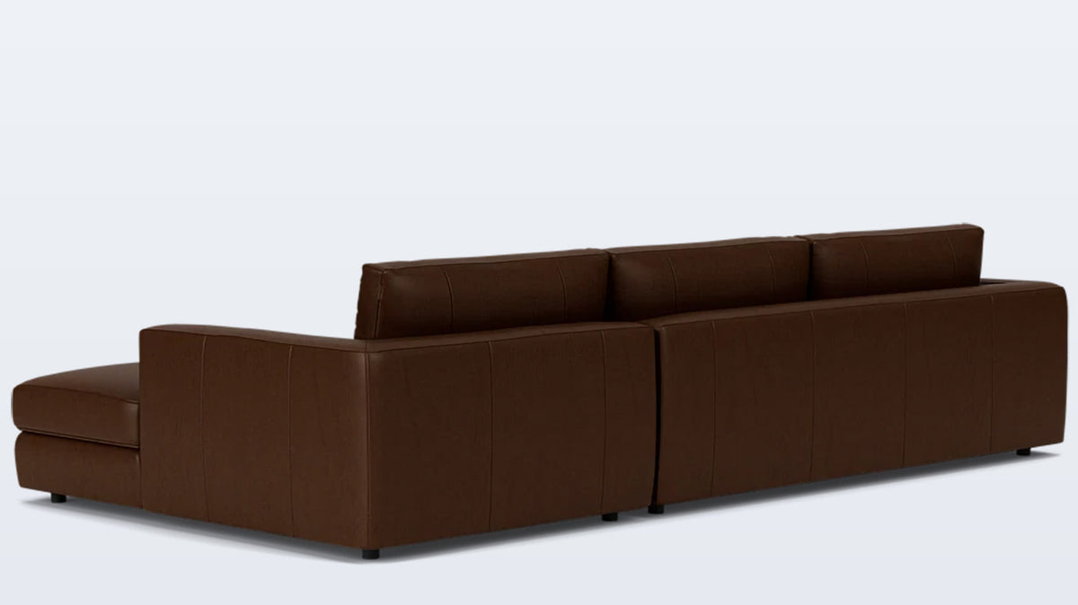 cello plush 2-piece sectional - leather