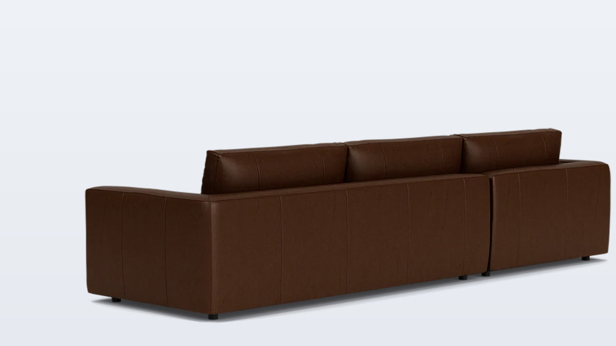 cello plush 2-piece sectional - leather