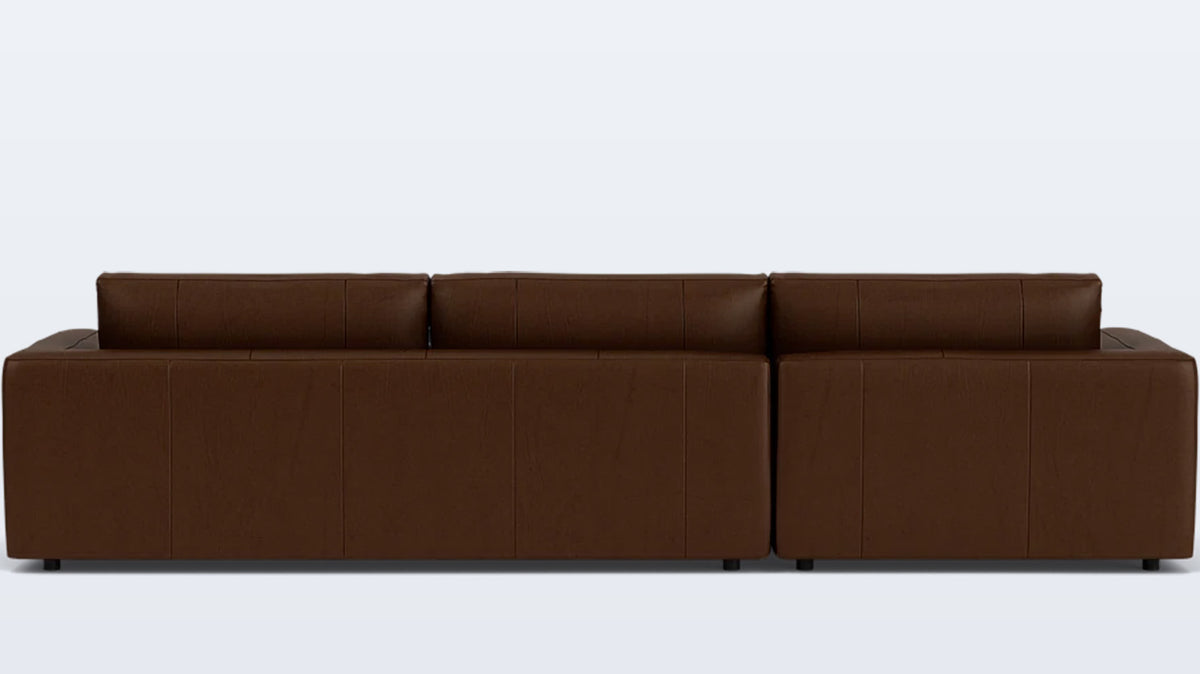 cello plush 2-piece sectional - leather