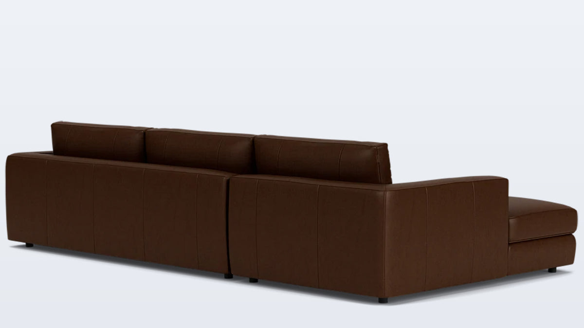 cello plush 2-piece sectional - leather