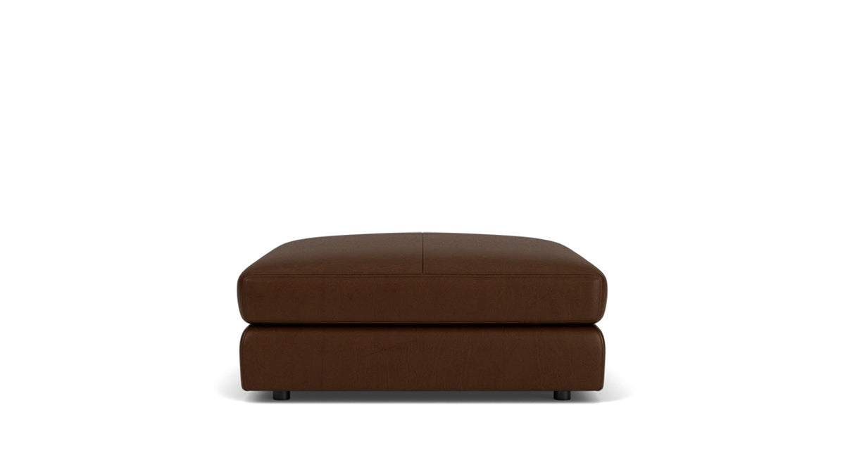 cello plush square ottoman - leather