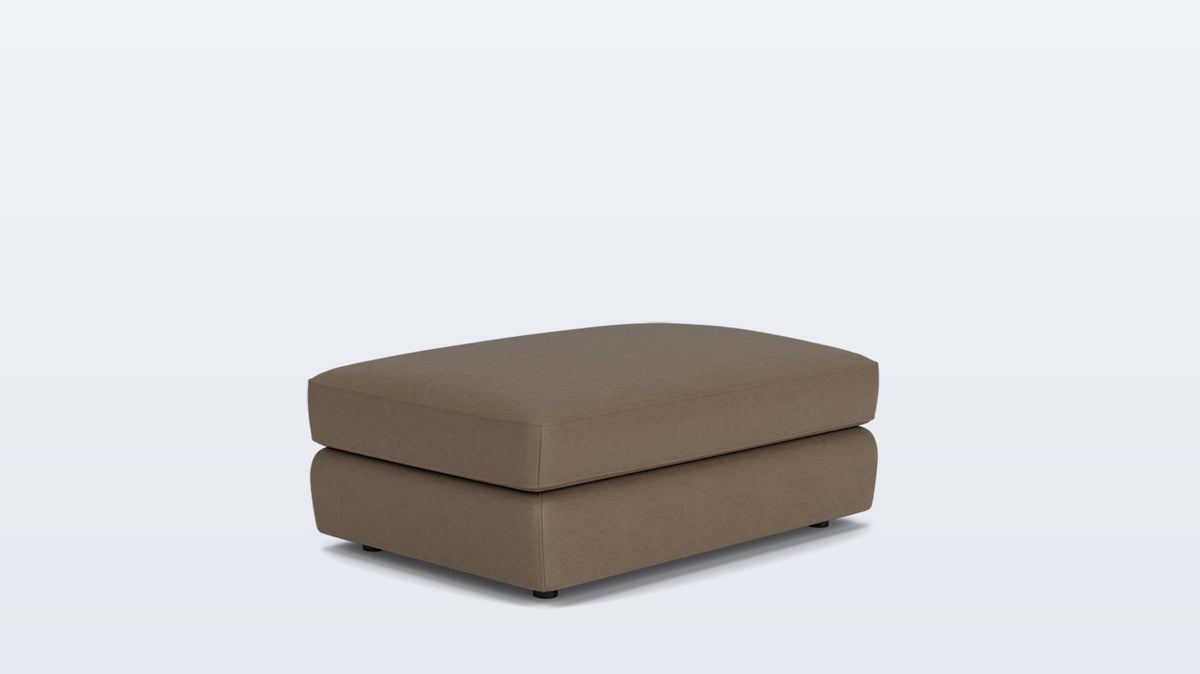 cello rectangular ottoman - leather