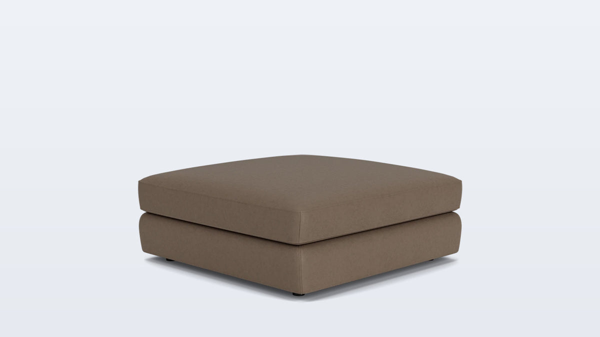 cello square ottoman - leather