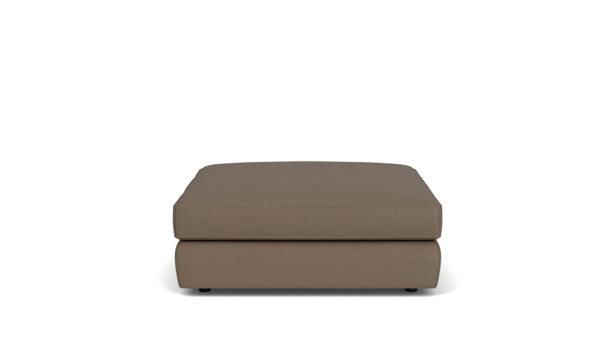 cello square ottoman - leather