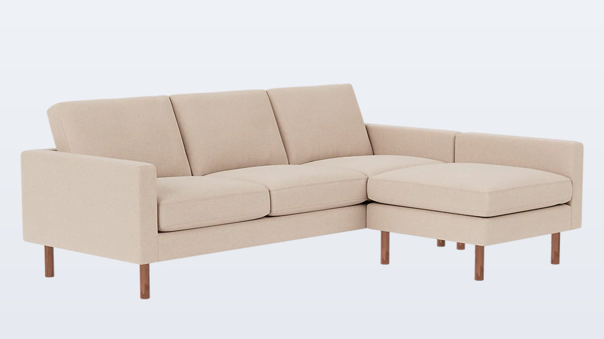 joan 2-piece sectional (plain) - fabric