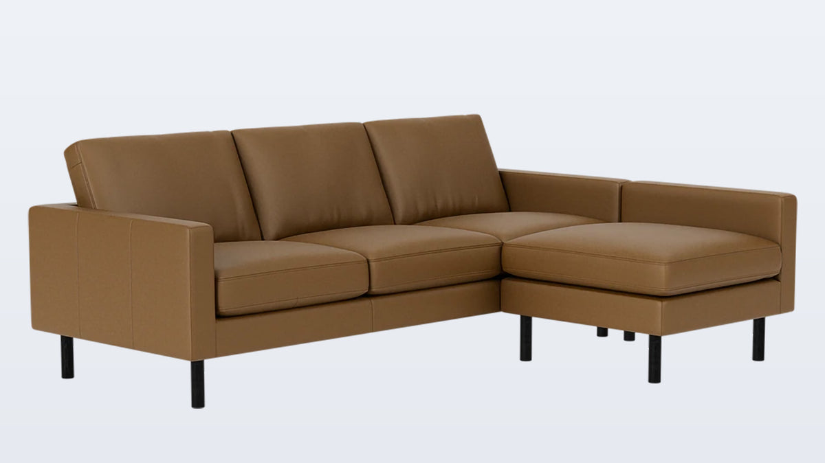 joan 2-piece sectional (plain) - leather